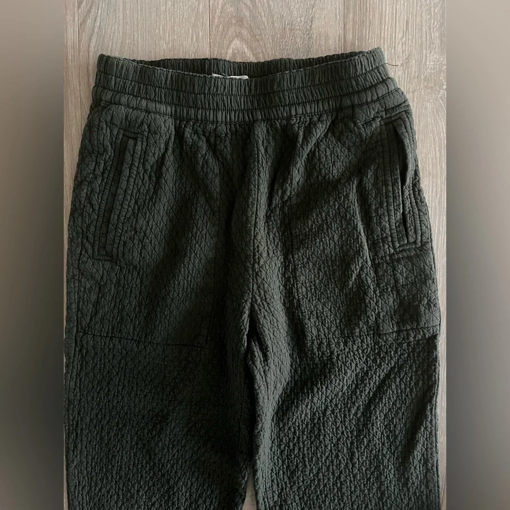 Madewell Women’s Pull-On High-Rise Tapered Pants Diamond Jacquard Dark Forest XS - Picture 4 of 9